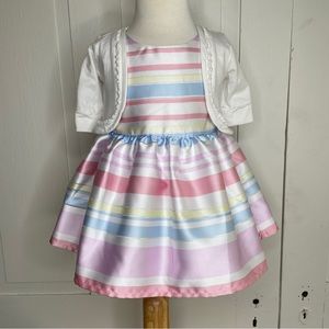 Children's Place Pleated Spring Easter Dresses with Shrug